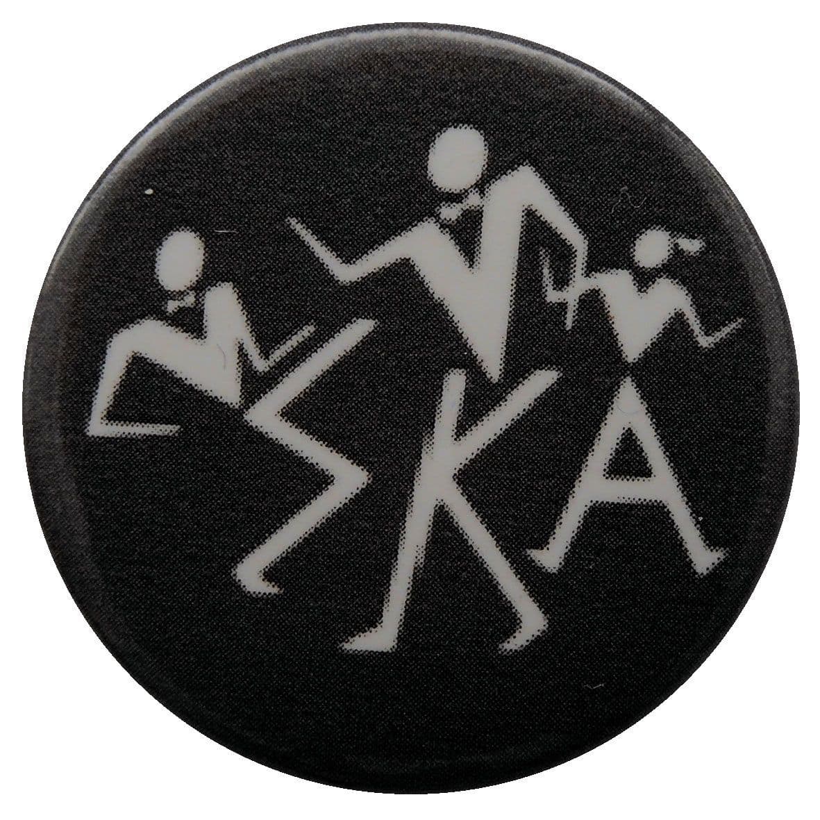 SKA - 'Dancing Logo (Black)' Button Badge