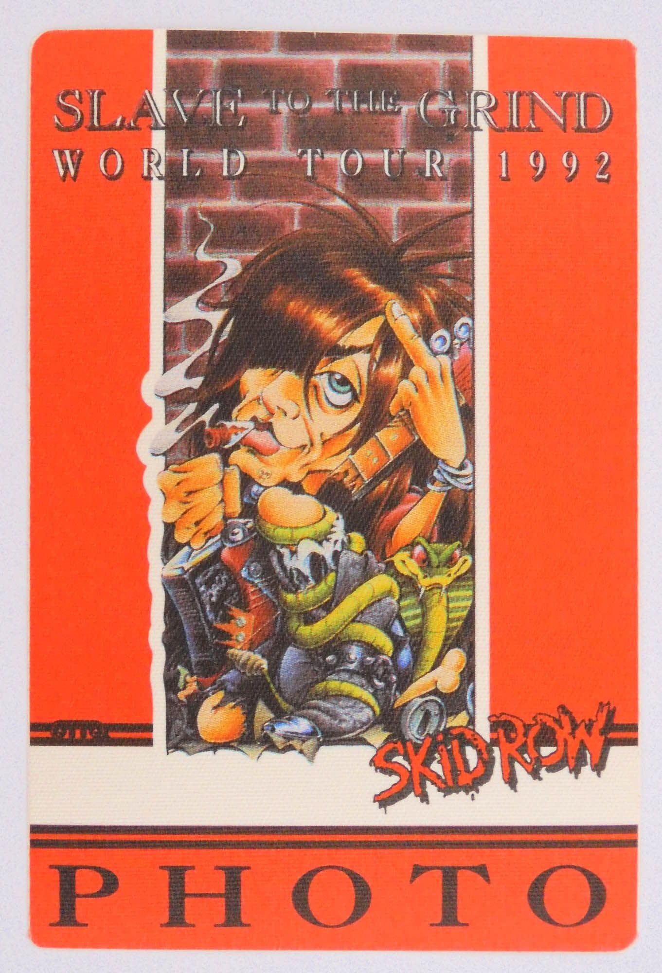 Skid Row - 'Slave to the Grind World Tour 1992 - Photo Red' OTTO Backstage Pass