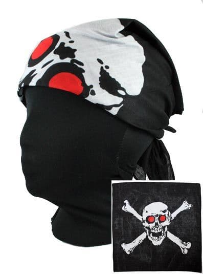 Skull and Crossbones Square Bandana