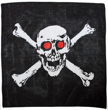 Skull and Crossbones Square Bandana