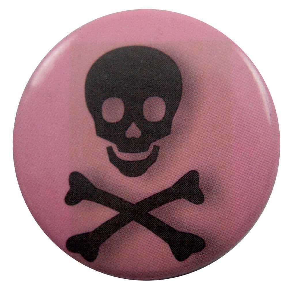 Skull - 'Pink' Button Badge