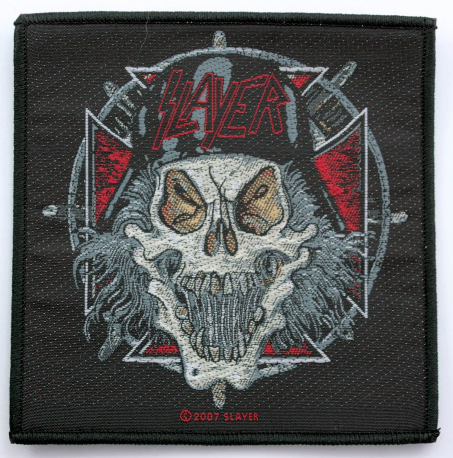 Slayer - 'Skull Iron Cross' Woven Patch