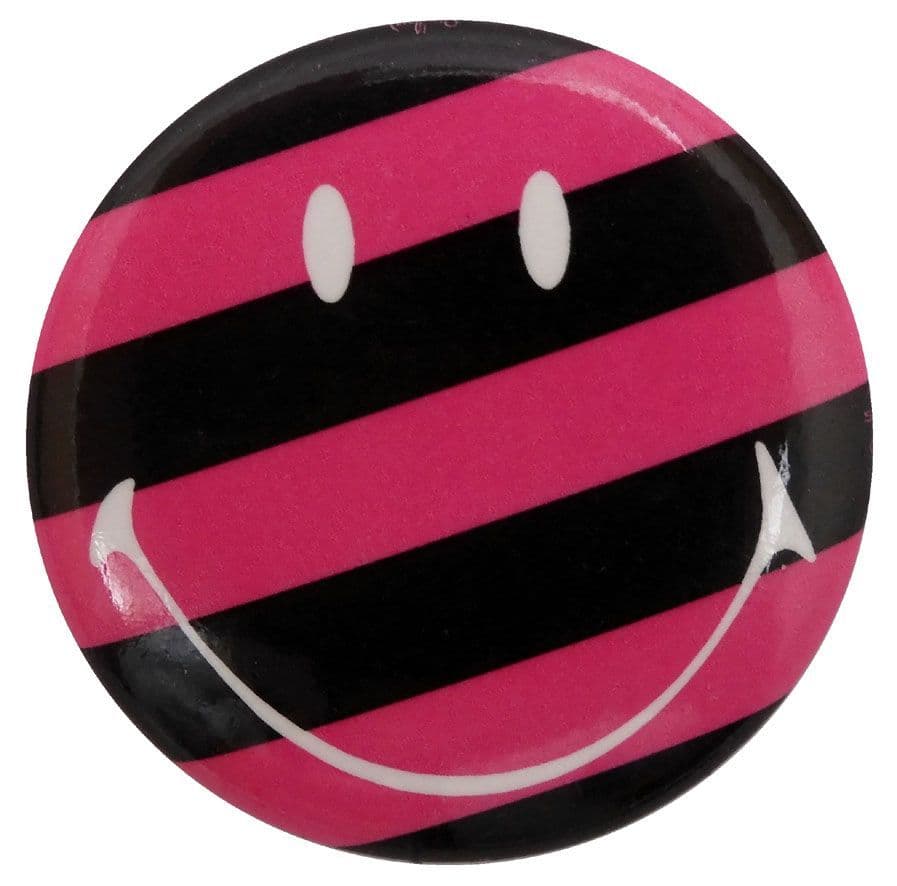 Smiley - 'Stripes' Button Badge