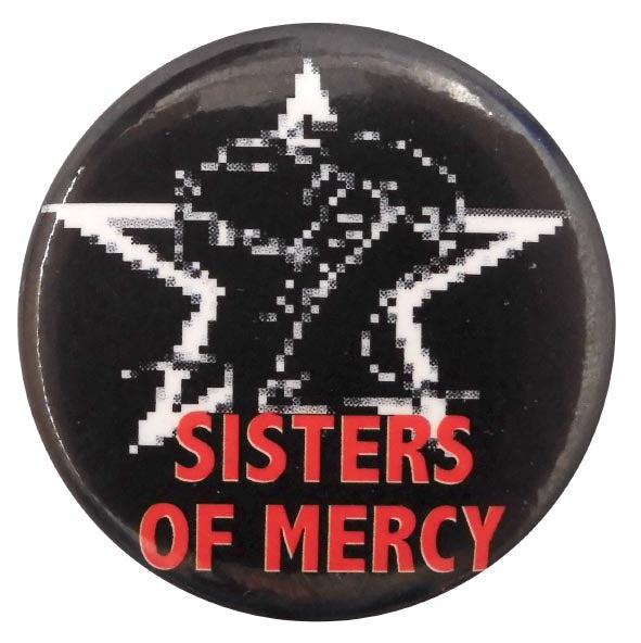 Sisters of Mercy - 'Logo Red Name' Button Badge