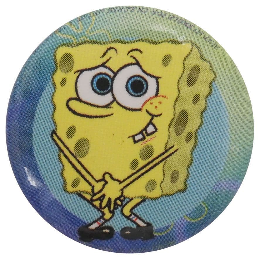Spongebob - 'Naked' Button Badge