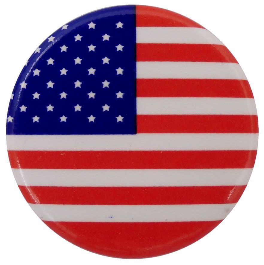Stars and Stripes - Button Badge USA Flag