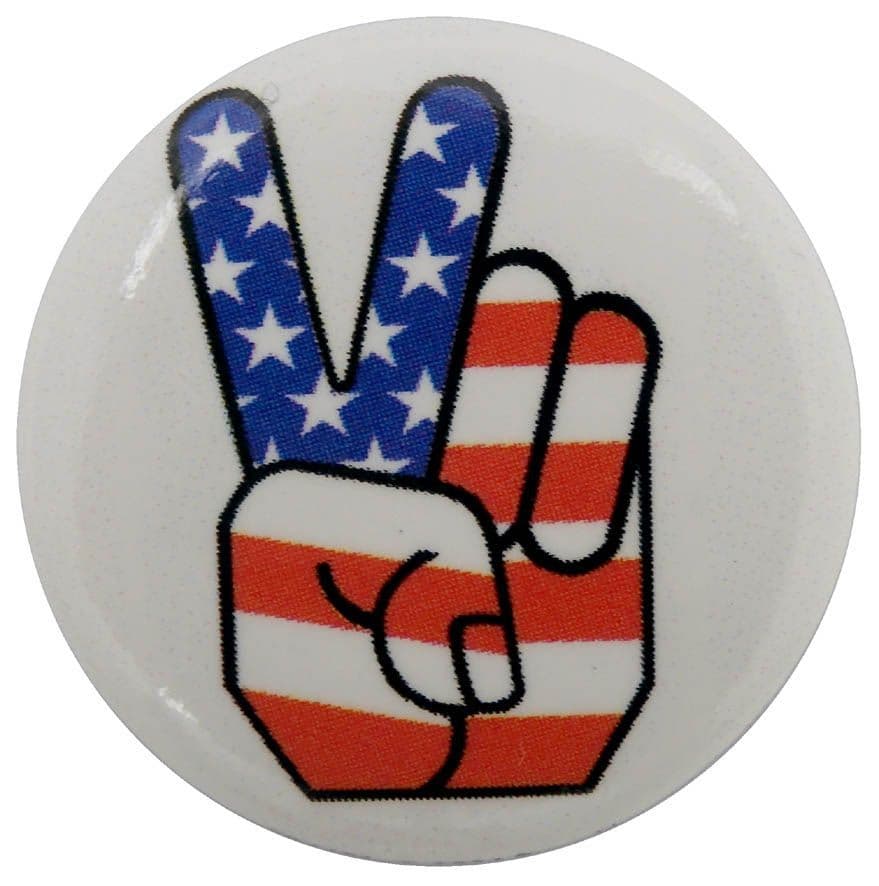 Stars & Stripes - 'Fingers' Button Badge