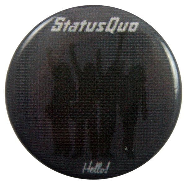 Status Quo - 'Hello Black' Button Badge