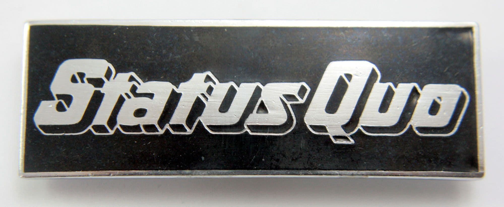 Status Quo - 'Logo Black' Enamel Badge