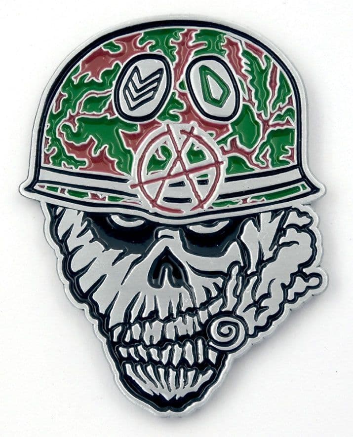 Stormtroopers of Death - 'Speak English or Die' Enamelled Metal Lapel Badge * SOD *