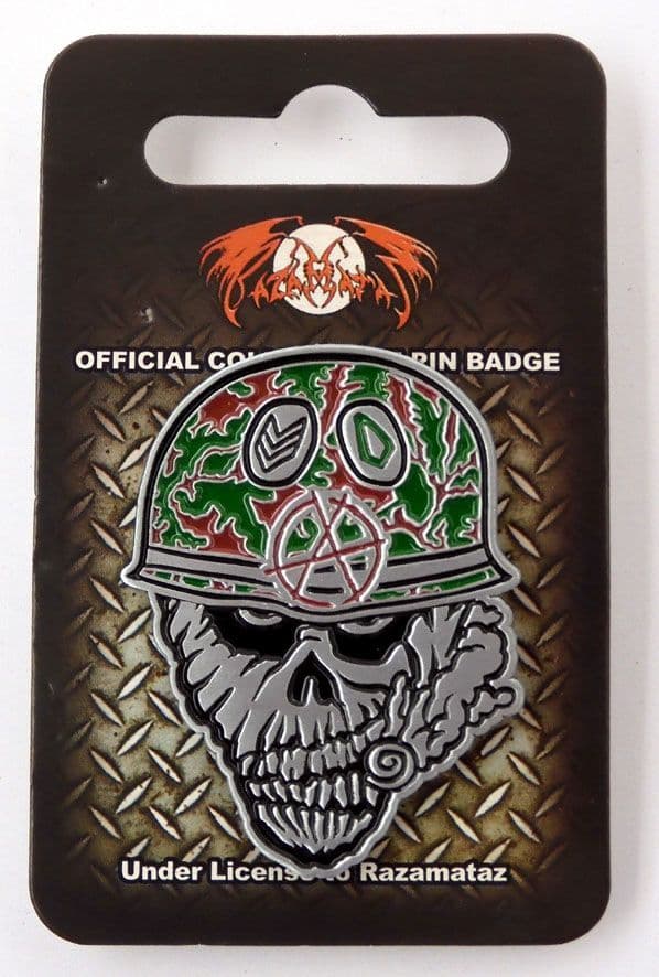 Stormtroopers of Death - 'Speak English or Die' Enamelled Metal Lapel Badge * SOD *