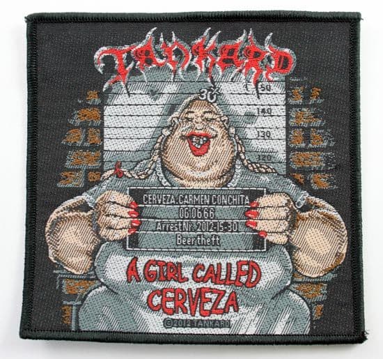 Tankard - 'A Girl Called Cerveza' Woven Patch