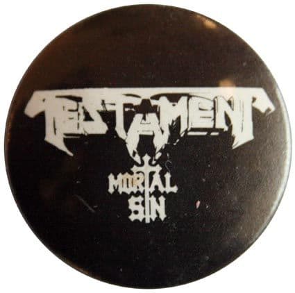 Testament - 'Mortal Sin' Button Badge