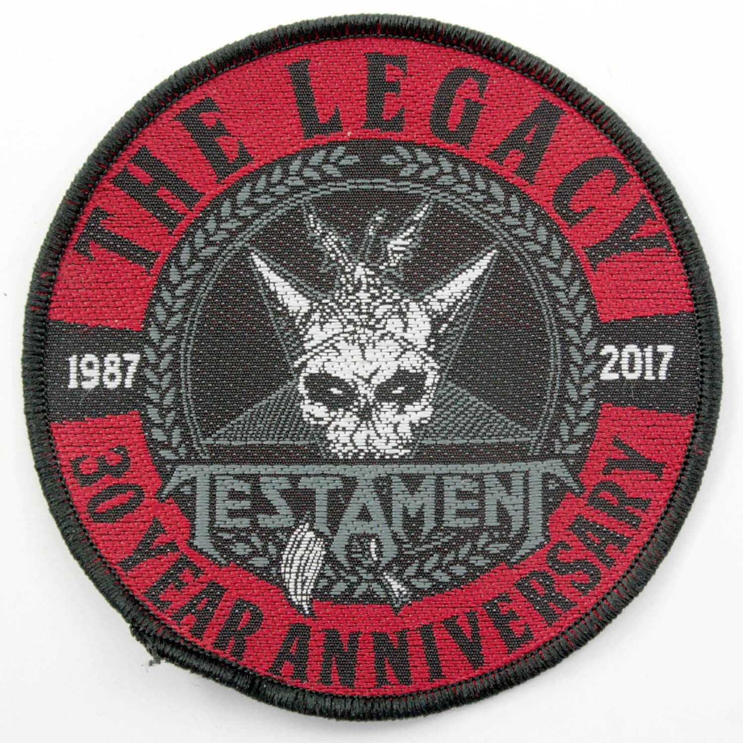 Testament - 'The Legacy - 30 Year Anniversary' Woven Patch