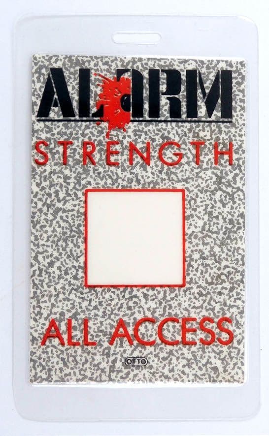 The Alarm - 'Strength Tour 1985 - All Access' Vintage Laminated Backstage Pass