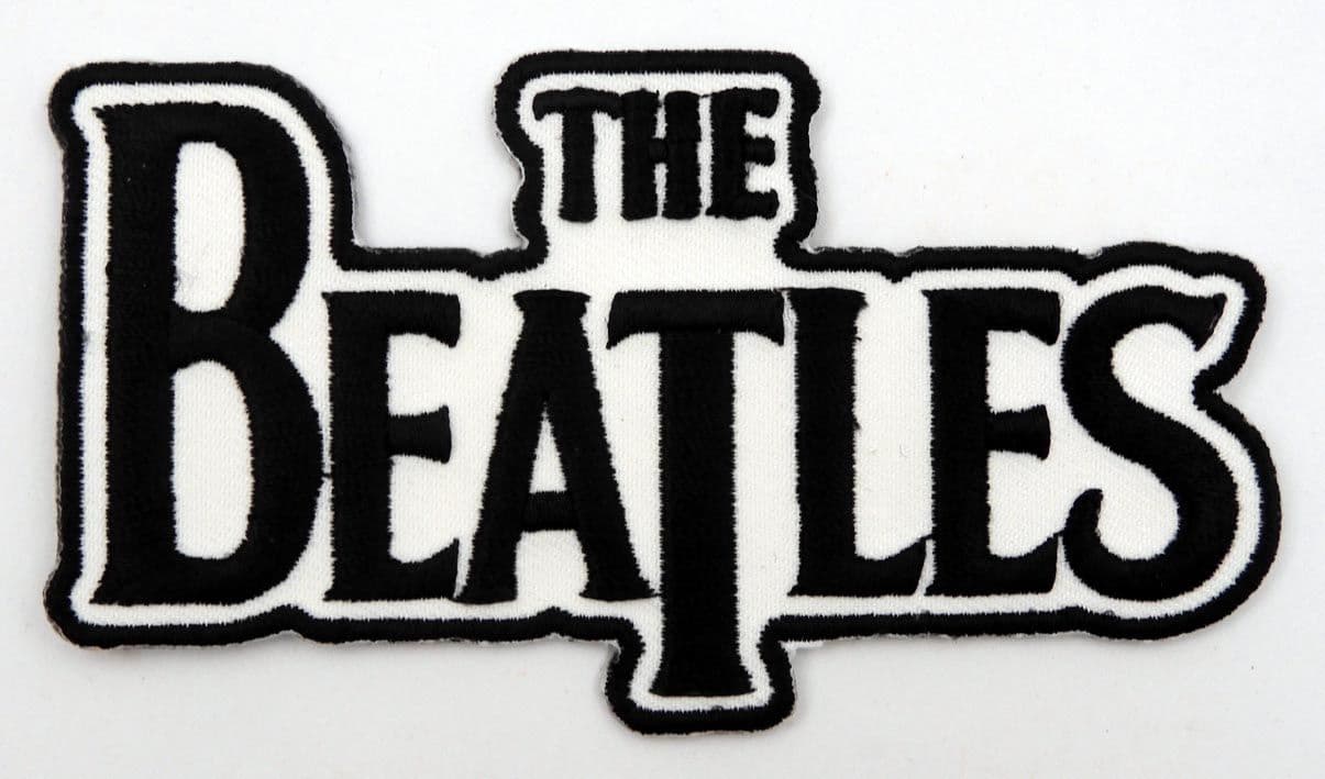 The Beatles - 'White Logo' Embroidered Patch