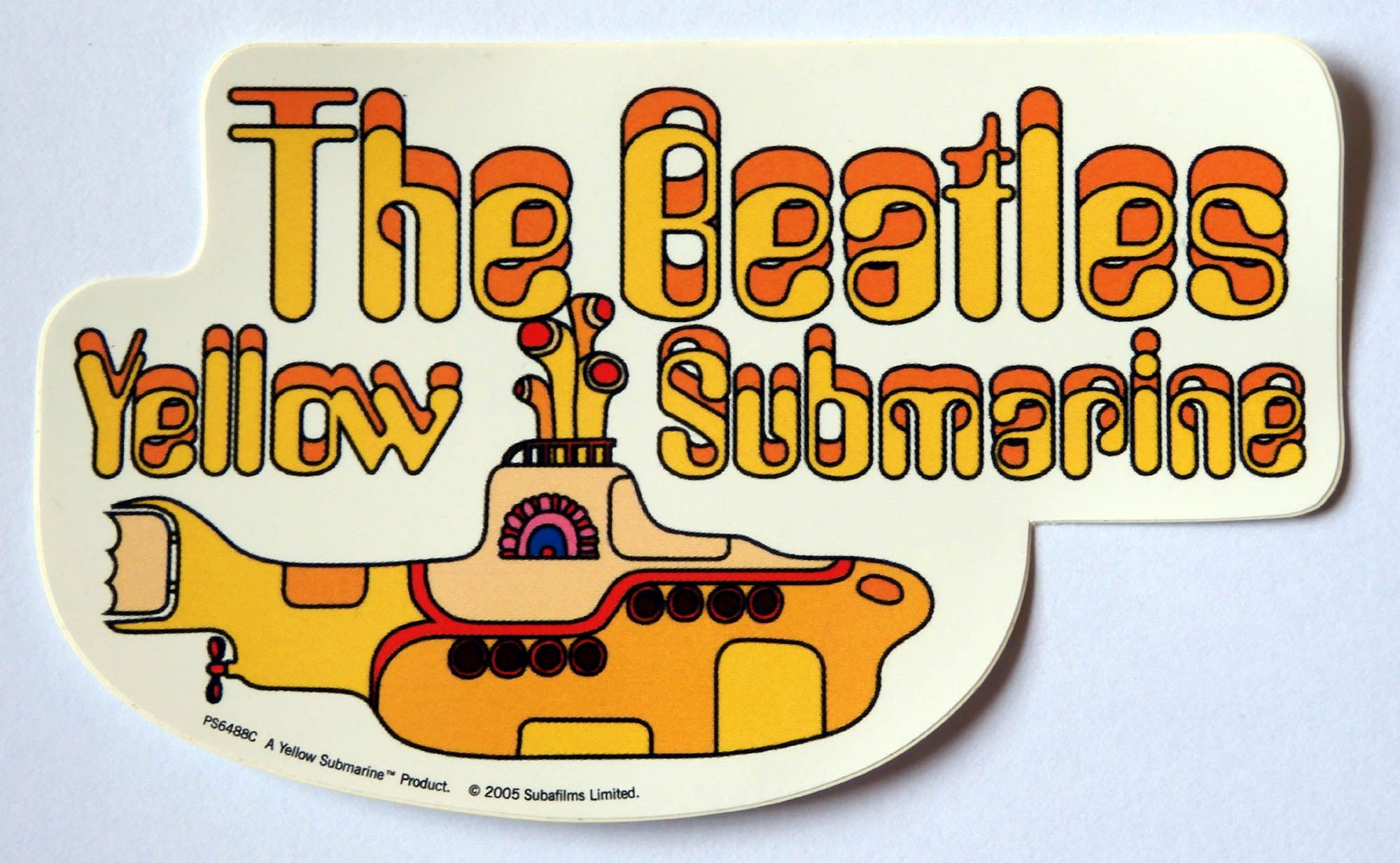 The Beatles - 'Yellow Submarine' Sticker