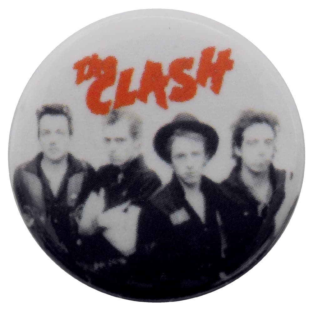 The Clash - 'Group White Background' Button Badge