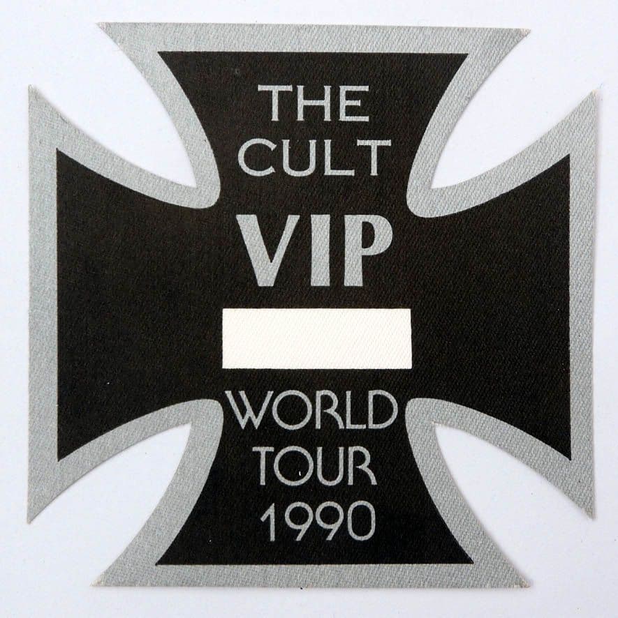 The Cult - 'World Tour 1990 VIP'  Vintage Backstage Pass