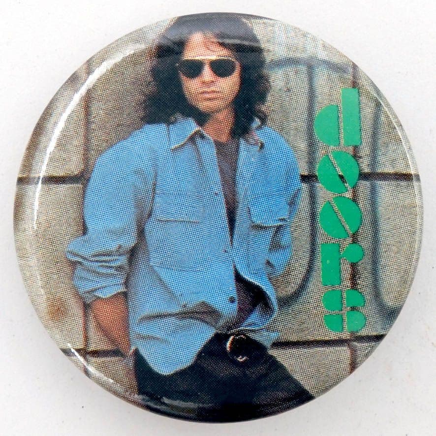 The Doors - 'Jim Morrison' Vintage Large Button Badge