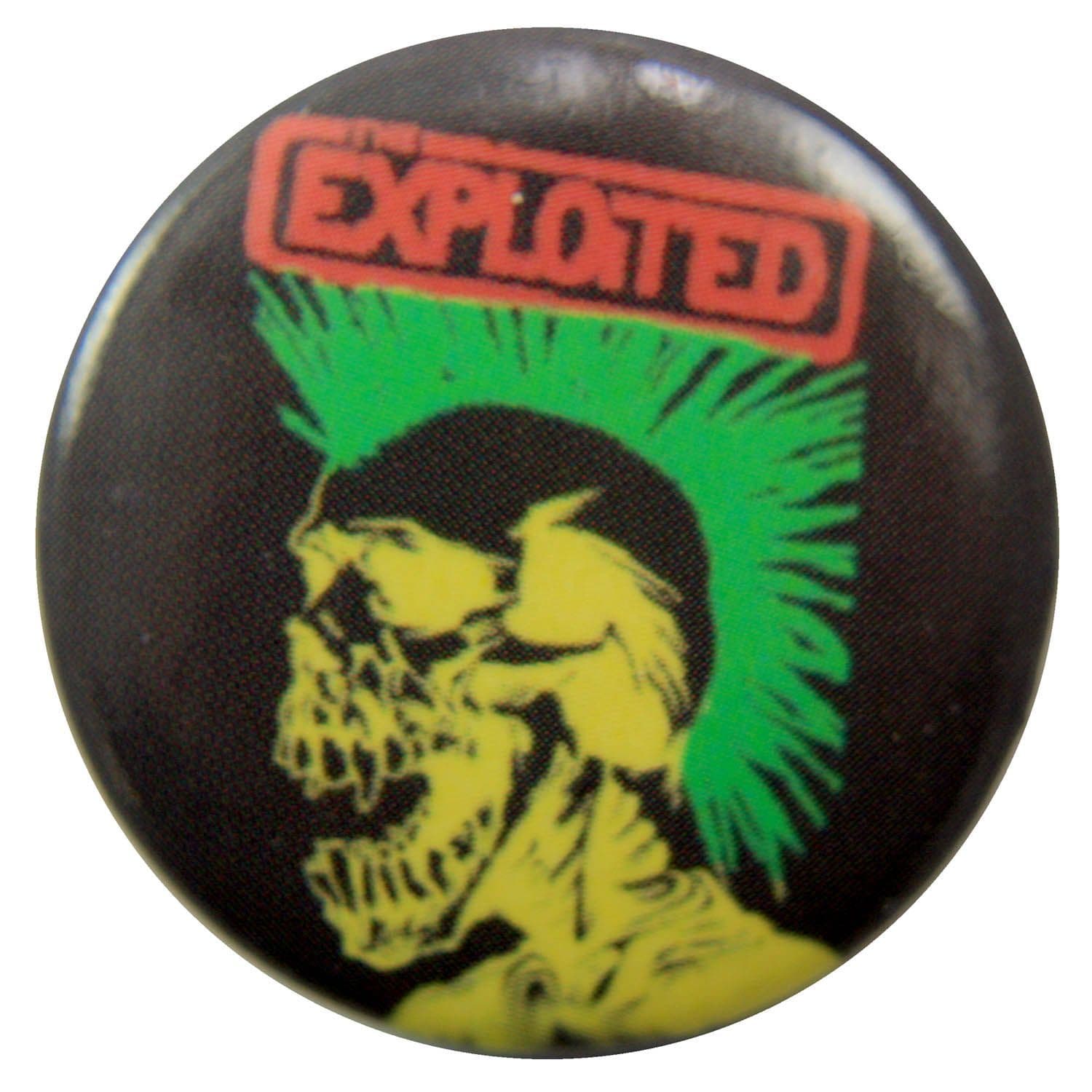 The Exploited - 'Punk Skull Yellow' Button Badge