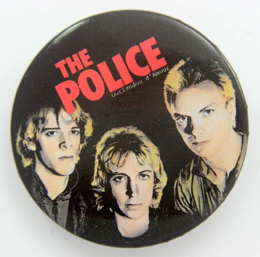 The Police - 'Outlandos D'Amour' Large Button Badge