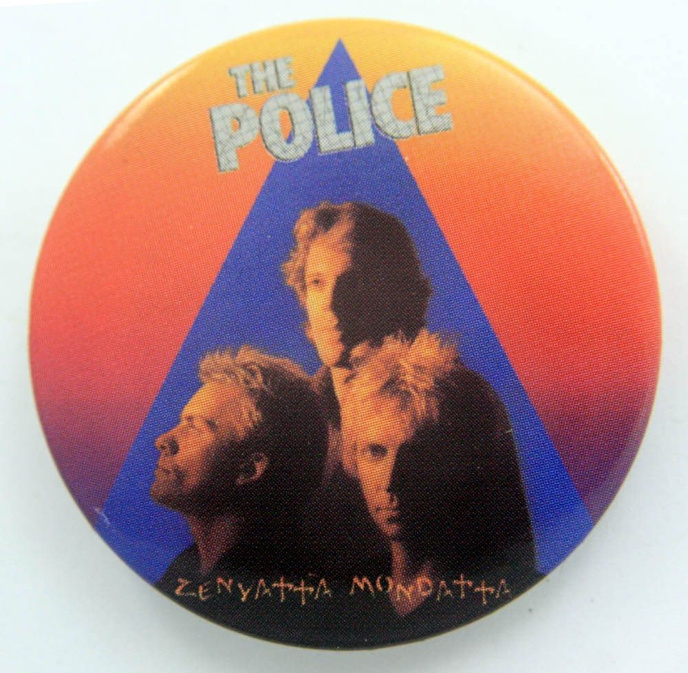 The Police - 'Zenyatta Mondatta' Large Button Badge