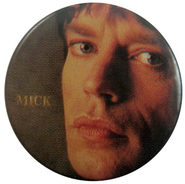 The Rolling Stones - 'Mick Close Up Brown' Button Badge