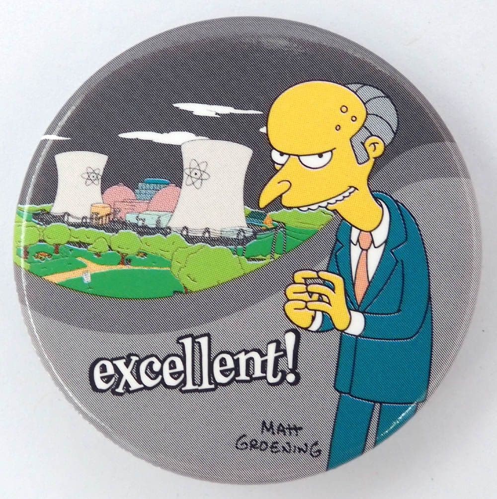 The Simpsons - 'Excellent' Large Button Badge