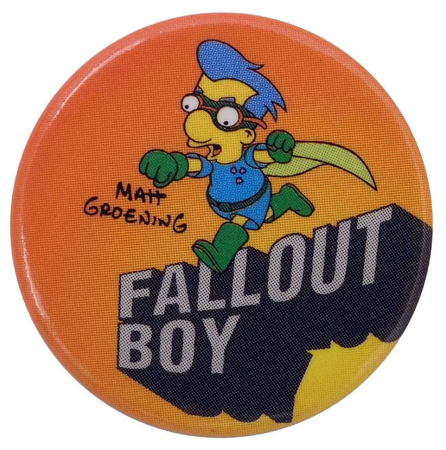 The Simpsons - 'Fall Out Boy' Button Badge