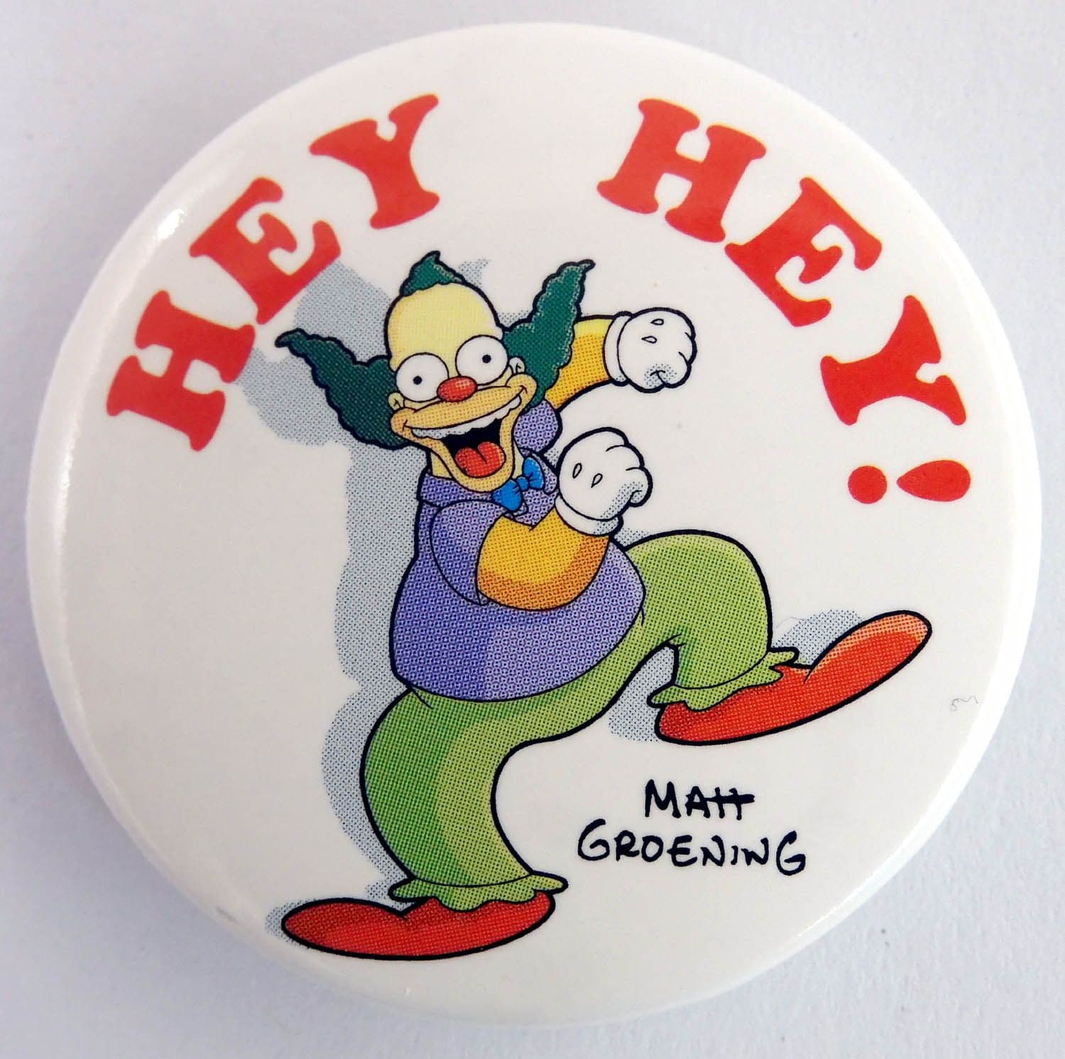 The Simpsons - 'Hey Hey!' Large Button Badge
