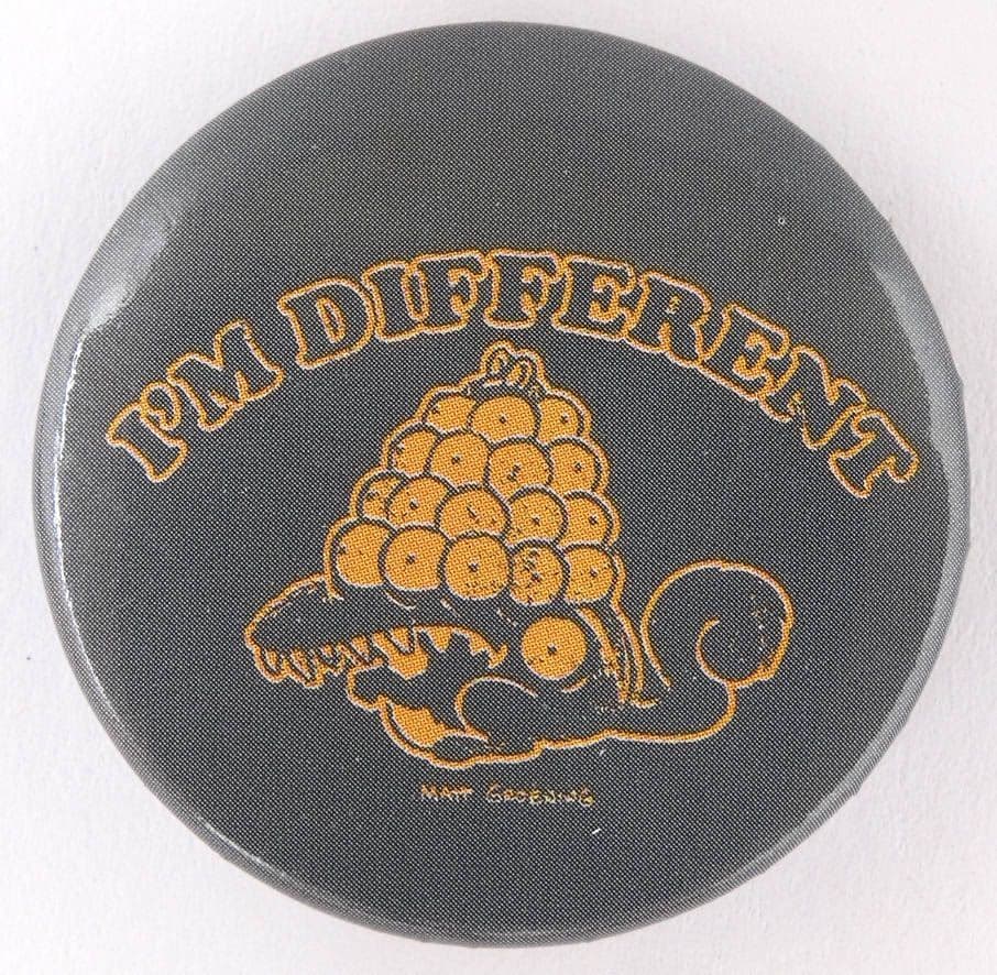 The Simpsons - 'I'm Different' Large Button Badge