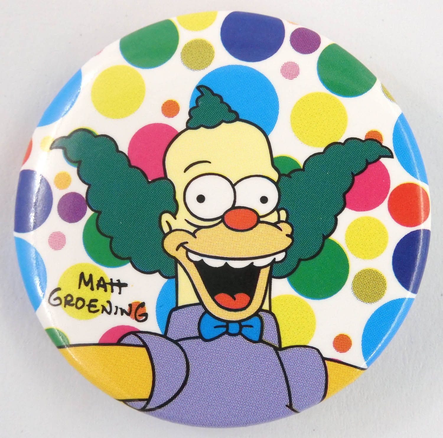 The Simpsons - 'Krusty the Clown' Large Button Badge