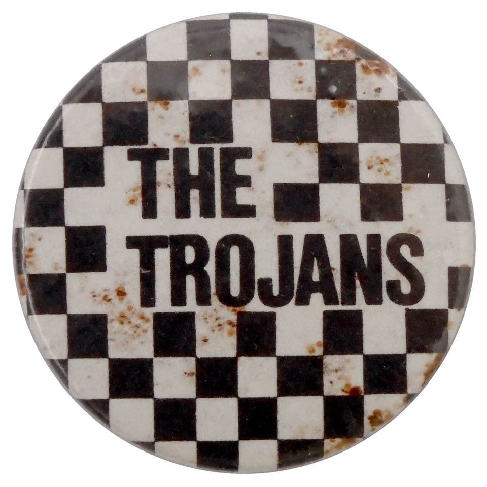 The Trojans - 'Check Logo' Button Badge