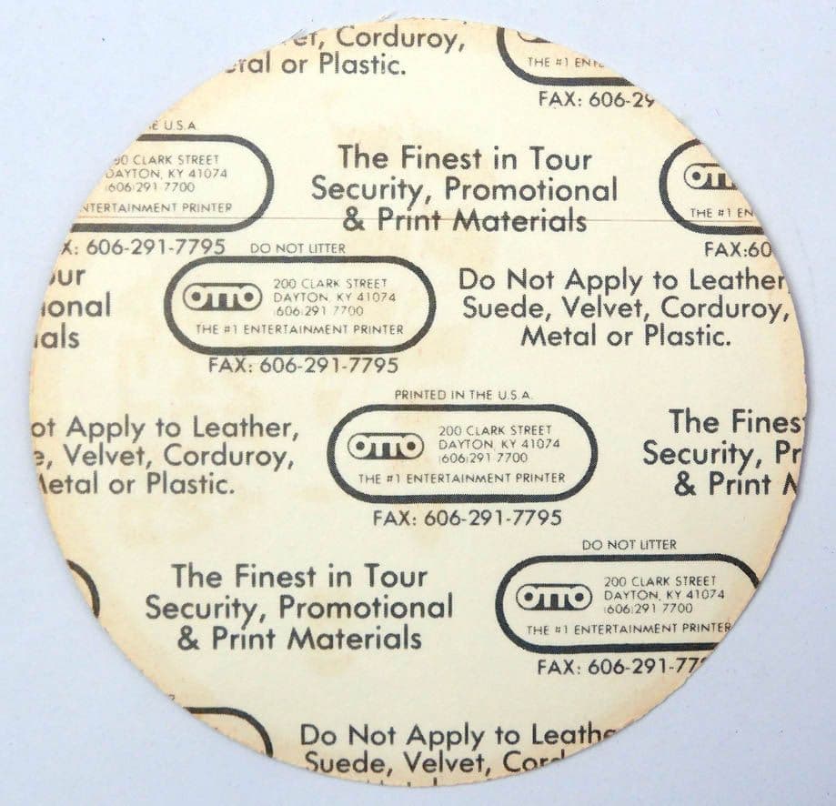 The Who 'The Kids Are Alright Tour 1989 After Show Only' Vintage Black Backstage Pass