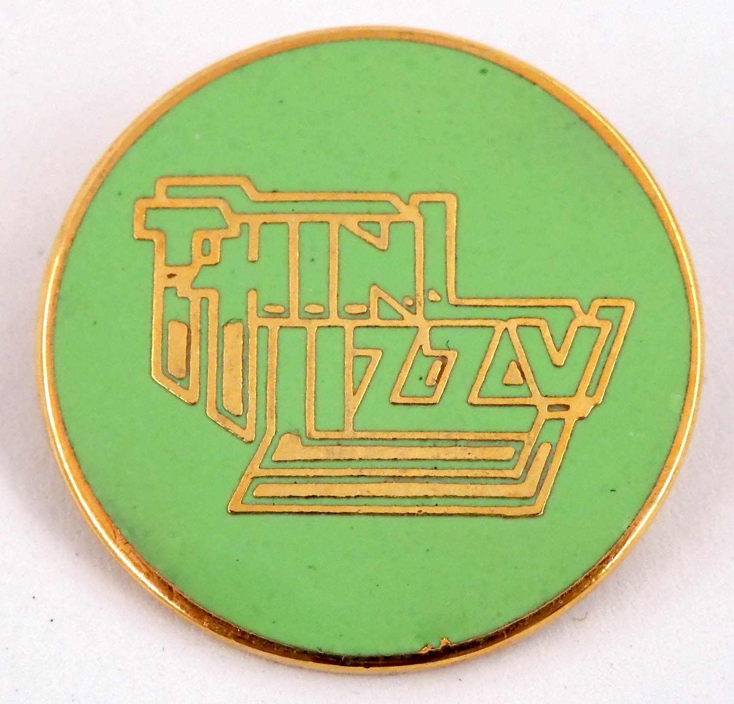 Thin Lizzy - 'Logo' Round Green Enamel Badge