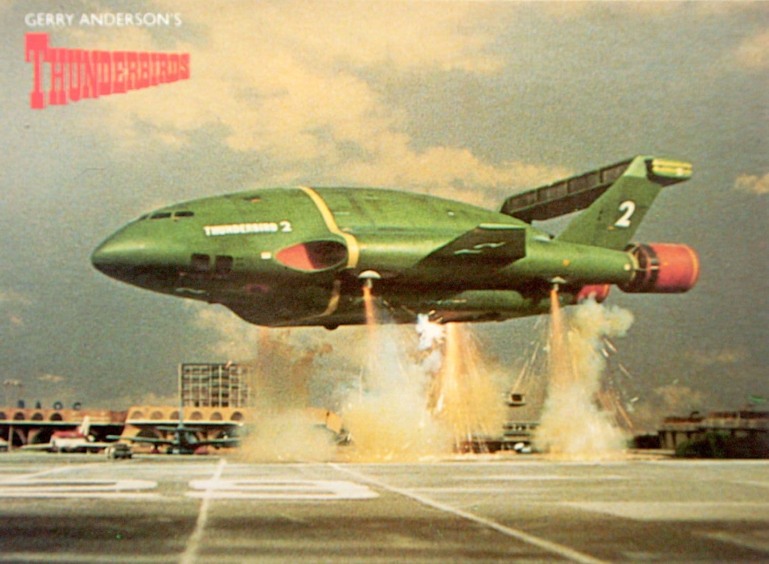 Thunderbirds - 'Thunderbird Two Lands at London Airport' Postcard