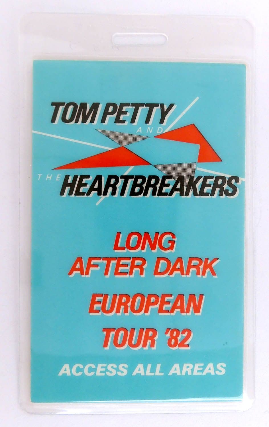 Tom Petty - 'Long After Dark European Tour '82' Vintage Laminated Backstage Pass