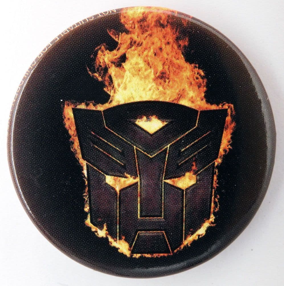 Transformers - 'Protect Flames' Large Button Badge