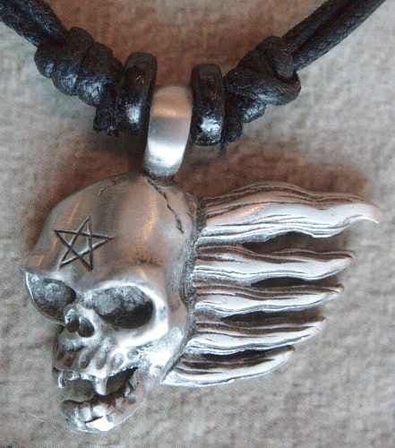 Tribal Wear 'Flaming Skull' Pendant