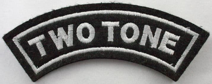 Two Tone - 'White on Black' Embroidered Shoulder Patch