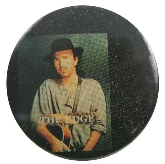 U2 - 'The Edge Black' Button Badge
