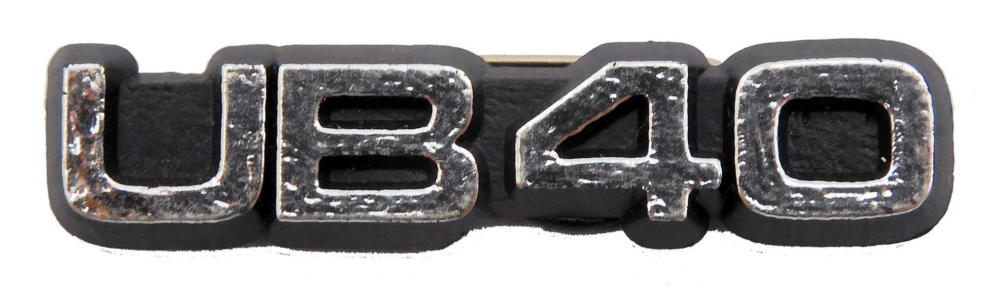 UB40 - 'Silver Name' Plastic Badge