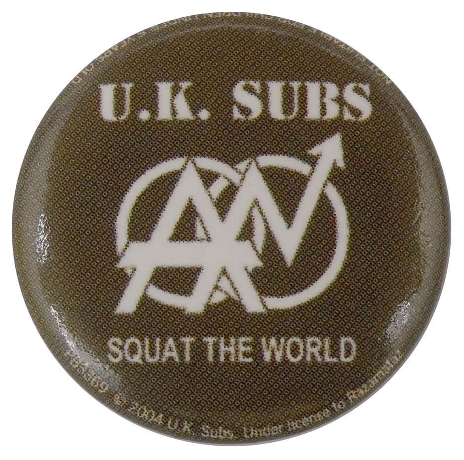 UK Subs - 'Squat the World' Button Badge