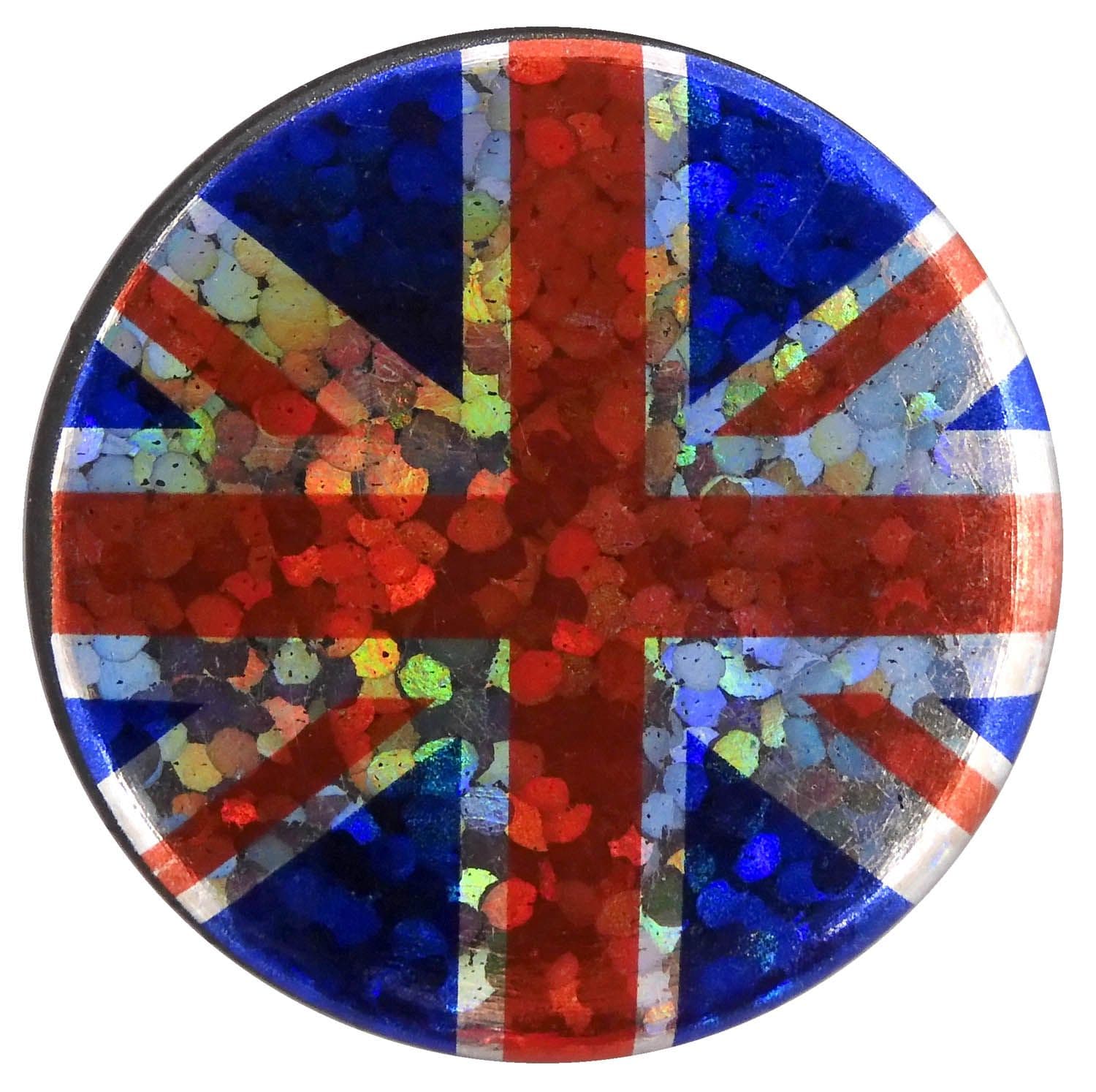 Union Jack - Glittery Button Badge