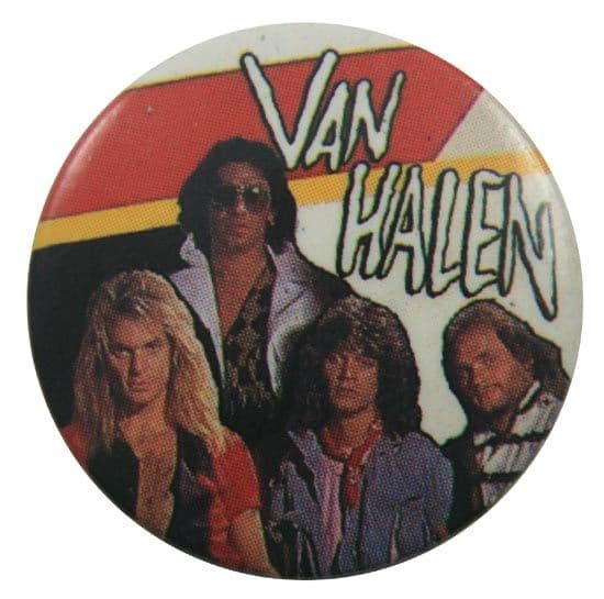 Van Halen - 'Group White' Button Badge
