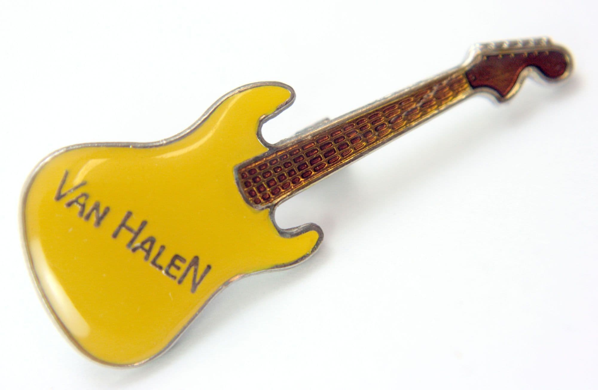 Van Halen - 'Yellow Guitar' Enamel Badge