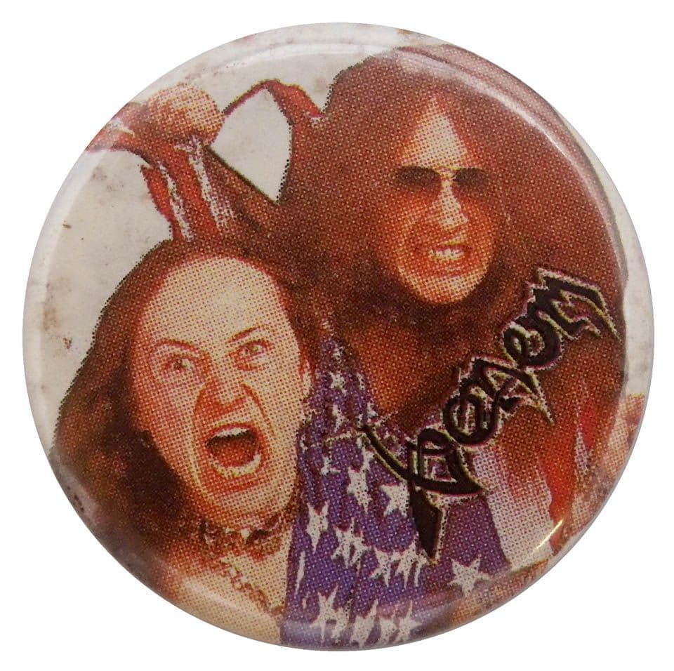 Venom - 'Cronos with Flag' Button Badge