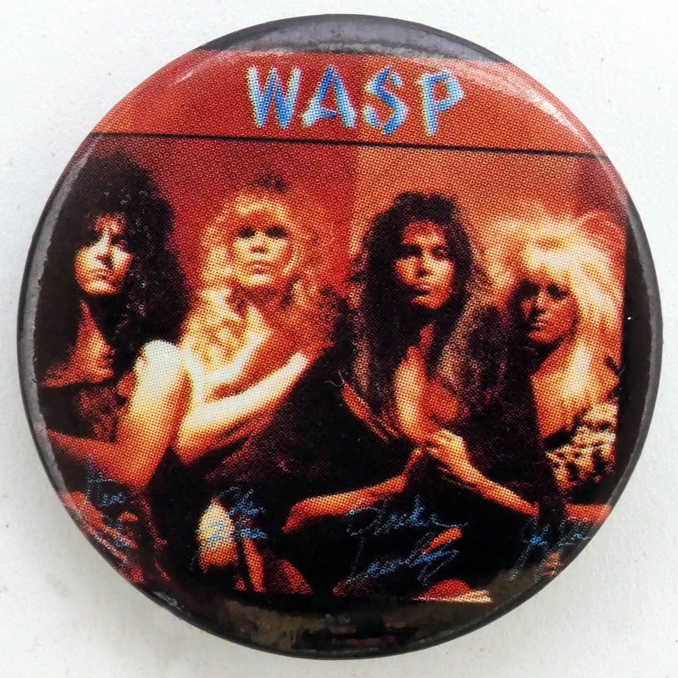 W.A.S.P. - 'Group' Vintage Large Button Badge