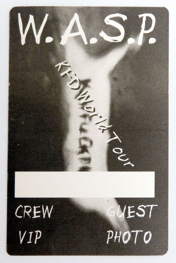 W.A.S.P. - 'KFD World Tour 1989' Backstage Pass